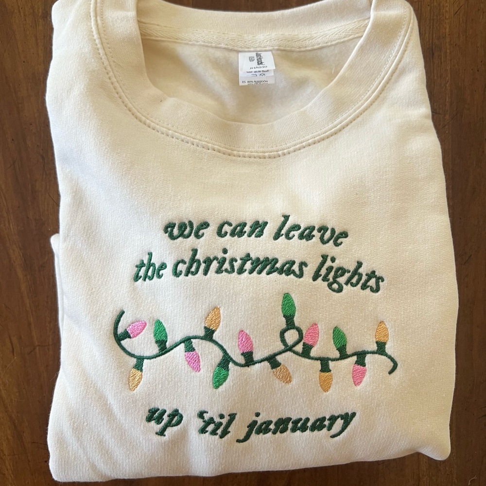 Taylor Swift Lover Sweatshirt / Christmas Lights January 🎄